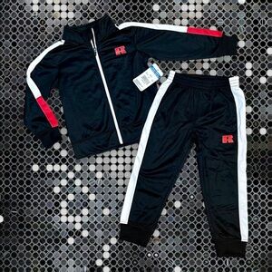 NWT Russell Athletic Black Track Suit, Size 4, MSRP $50